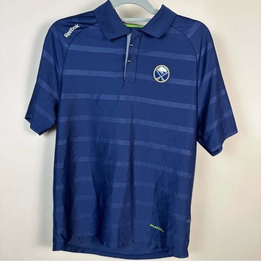 Reebok Center Ice Collection, NHL Buffalo Sabres Polo, men’s Small, Blue